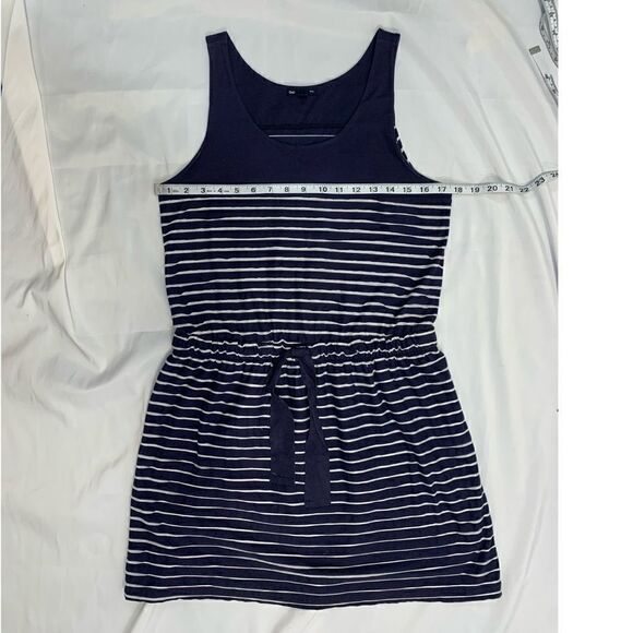 $5 add on item, Gap Navy-white striped cinched tie waist dress - Picture 4 of 13